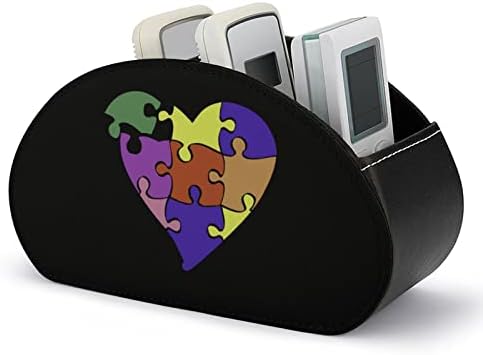 Puzzle Heart držač za daljinsko upravljanje olovka kutija PU kožna daljinska Caddy dekorativni sto za odlaganje Organizator