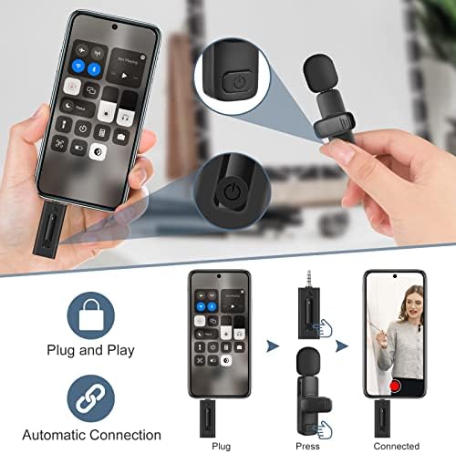 Dxqmy bežični rever mikrofon za kameru/računar/Laptop/MacBook/iPhone/iPad/Android telefon/Tablet,