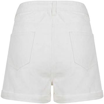Hlače za žene traperice Srednji uspon Ljetne kratke hlače Dužina koljena Hot Hlače Trendi moda Frayed Hem Holiday