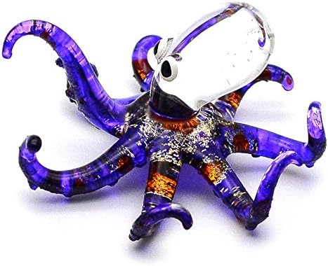 Witnystore 1½ Octopus puhao stakleni minijaturni lutkarski lignji kristalni lampica figurine kolekcionarski