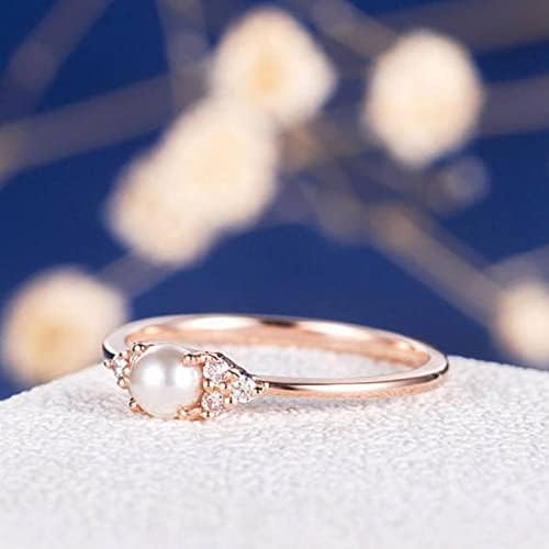 2023 Novi ženski biserni dijamantni prsten stilski prstenski prsten za angažman prsten za prsten