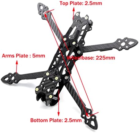 225mm FPV Racing Drone Frame Carbon Fiber 5 inčni Quadcopter Freestyle Frame Kit sa Lipo baterijom