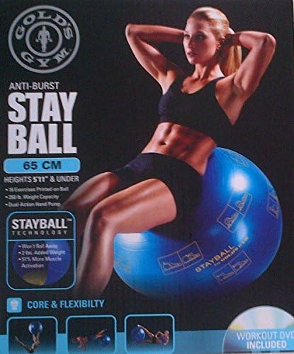 Gold's Gym anti-burst Stayball 65 cm DVD za trening uključen