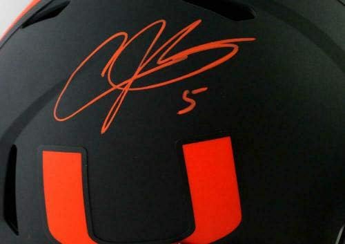 Andre Johnson potpisao je Miami Hurricanes F/S Eclipse Speed Helmet - JSA W Auth - autographed College