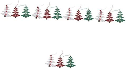 Prettyzoom 15 kom božićno drvce Privjesak Drveni Xmas Tree Ornament DIY Božićni privjesci Drvena stabla viseći