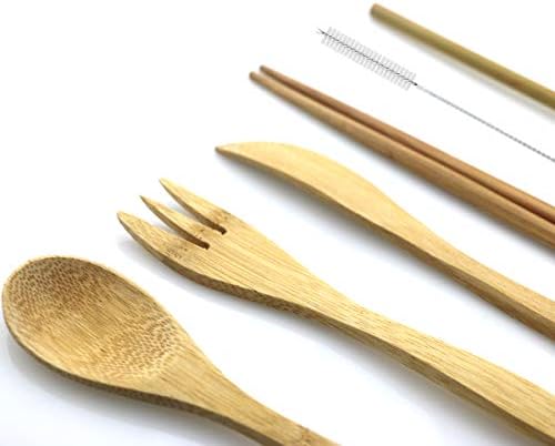 Bambusov pribor za jelo putni pribor Set posuđa za višekratnu upotrebu Eco Friendly nož / viljuška/kašika