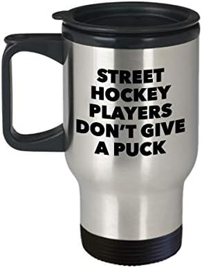 Ulični hokejski igrač poklon putovanja igrači putovanja ne daju pak smiješan od nehrđajućeg čelika za kafu