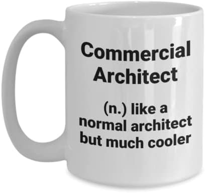 Komercijalna arhitekta krijumčarska arhitekta šalica za kafu Komercijalni arhitekta Ideja poklona: Komercijalni arhitekt poput normalnog dizajnera, ali mnogo hladnija