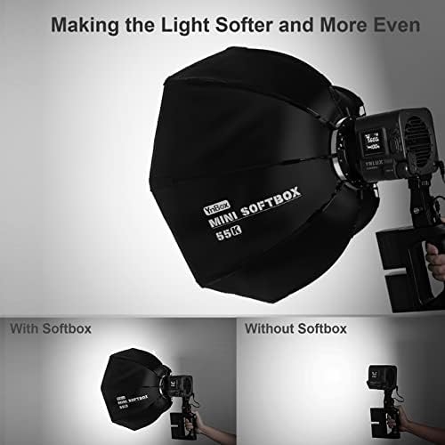 Xixian 55K 55cm / 22in osmostruk fotografija SoftBox sa bowens montiranjem prenosne vrećice za prevoz difuzora za ynlux100 / ynlux100 pro video svjetlo