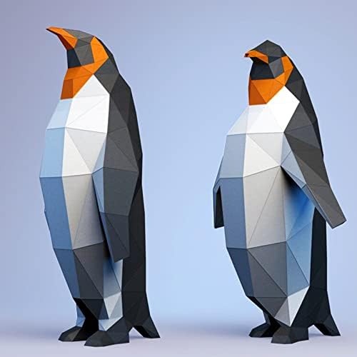 Wll-dp car pingvin Modeling DIY papirna skulptura 3D origami puzzle geometrijski papir trofejni ukras za ukrašavanje