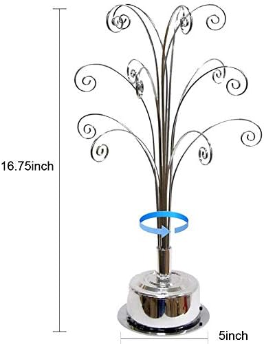 HOHIYA za Swarovski Božićni ukrasi 2023 16.75 inčni ornament displej stalak za drvo metalni rotirajući