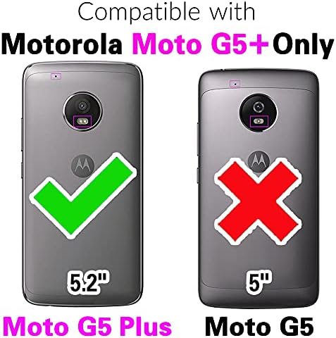 Asuwish kompatibilan sa Moto G5 Plus futrolom za novčanik kaljeno staklo zaštitnik ekrana preklopni držač za narukvicu držač za kartice za mobilni telefon za Motorola MotoG5 G 5 5. generacija generacije G5+ XT1687 G5plus Rose Gold