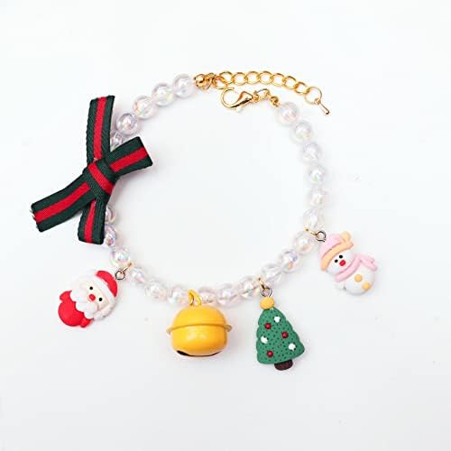 Aoof2 ogrlice za kućne ljubimce, mačka slatka Božićna ogrlica, snjegović, ovratnik za jelku, pas, svijetle