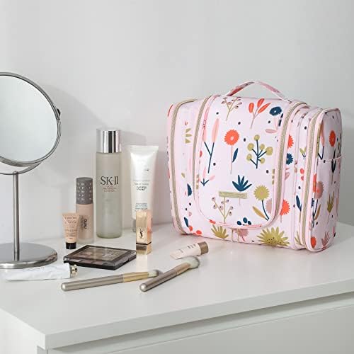 Lychii viseća toaletna torba za žene, velika vodootporna kozmetička torba za šminkanje organizator putovanja - Floral