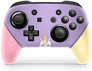 Ljepljiv dizajn Unicorn Skin za Nintendo Switch kontroler Skin Purple Anime Kawaii, naljepnica kompatibilna za Pro kontroler skin Leaf Vinyl 3m Decal Full wrap Cover