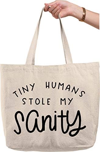 Tiny humans ukrao moj razum funny roditelja djecu porodica ljubav prirodno platno Tote Bag funny poklon
