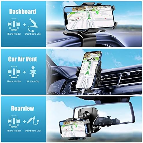 KSYER nosač telefona za automobilsku kontrolnu tablu & amp; otvor za vazduh, držač za mobilni telefon rotacije