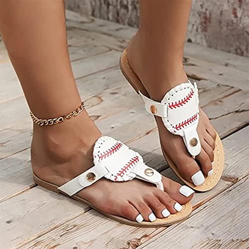 Bejzbol papuče za žene Roman Vintage japanke Casual Clip-Toe plaža Travel ravne sandale tobogani za dame