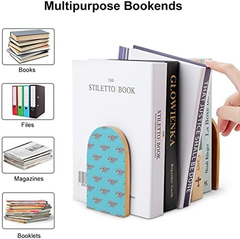 Cartoon rakuni Bookends dekorativni Print Drvo završava knjiga za police paket od 1 par