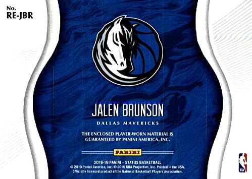 2018-19 Panini Status Rookie Essentials # 7 Jalen Brunson Dallas Mavericks RC Rookie Igra Polovni dres NBA košarkaška kartica