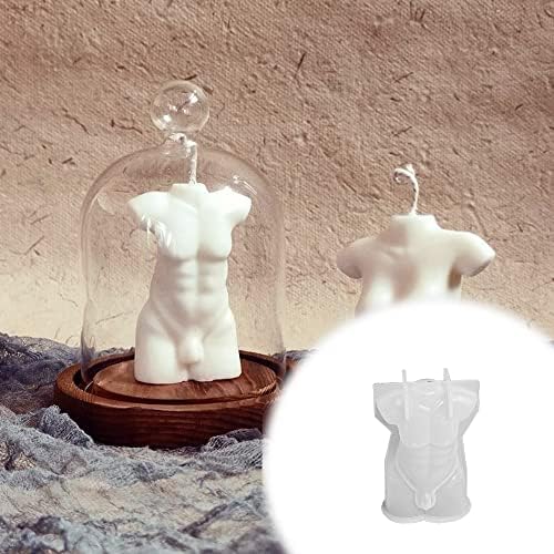 LSTCPglai Candle Candle Domaća soja Svijeća Silikonska kalupa 3D oblik tijela muški plijesan za DIY vosak za čišćenje kućnog zanatskog zanata umjetnosti kalupa