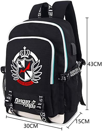 Roffatide Anime DangannronPa ruksak za ispisani ruksak naljepnica s kolekcijama školskog torbica