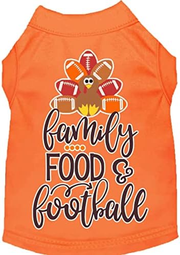 Porodična, hrana i fudbalski ekran Print majica narandžasti LG