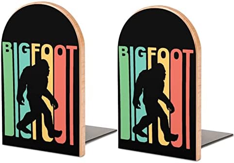 Retro Bigfoot Silhouette slatka knjiga EndsWooden Bookends držač za police knjige razdjelnik moderni dekorativni 1 par