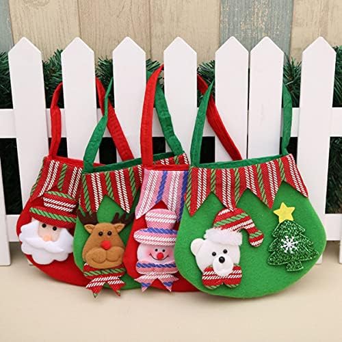 ABOOFAN Božić tkanina sob poklon torba torba torba slatka valovita početna ukrasi torbe Božić poslastica party dekor čarapa Stuffers Candy Goodie