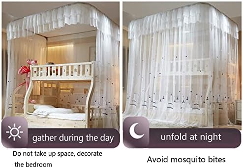 HOBEKRK mreža za komarce nadstrešnica za spavaće sobe Zavjese okvir draperije dječje djece sklopiva za Jednostruki