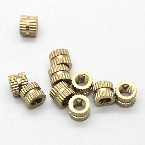 100pcs / lot M3*4 * 6 MM bakarni umetci Injection nut embedded parts copper knurl nut CPC35