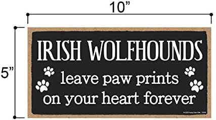Pokloni za medenu Rosu Irski Vučjaci ostavljaju otiske šapa, drveni Memorijalni Kućni dekor