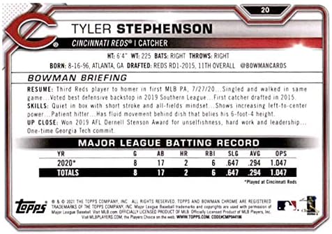 2021 Bowman 20 Tyler Stephenson NM-MT RC Rookie Reds