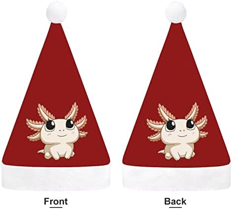 Slatka Axolotl Božić šešir Santa šešir za unisex odrasle Comfort klasični Božić kapa za Božić