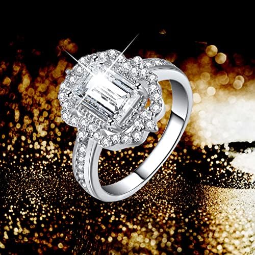 Dainty Diamond Ring Moda Ženska cirkonija Bling Diamond Angažiranje vjenčanih prstena Muški