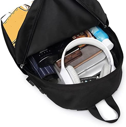 Woodyotime SML Jeffy Modni modni ruksak sa računarom sa USB priključkom, putnički ruksak za poslovne radove za odrasle žene muškarce