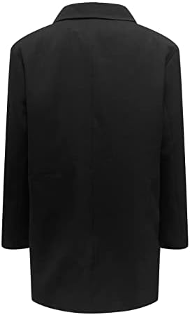Blazer jakne za žene, dugi rukav Poslovni povremeni odelo Otvoreni prednji kardigan Radni ured zarezane kapute na vrhu plus veličina