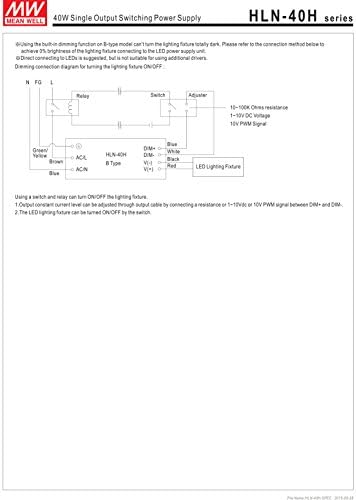 MW Dobro znači HLN-40H-24A 24V 1.67 a 40W jednosmjerno LED prekidačko napajanje sa PFC-om