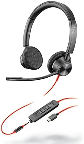 Plantronics-Blackwire 3325 žičane Stereo USB-C slušalice sa bum mikrofonom - Povežite se na PC / Mac preko USB-C ili mobilnog / tableta preko 3.5 mm konektora-radi sa timovima, Zoom & više