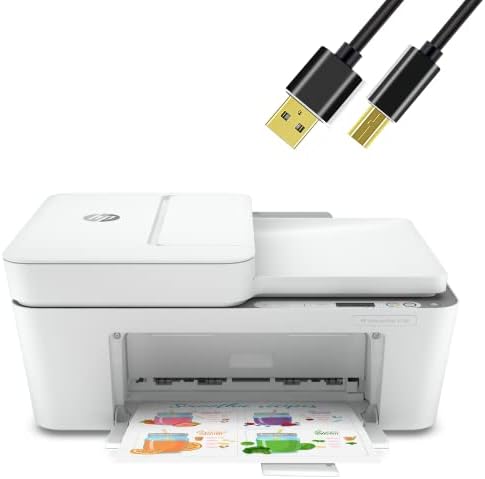 Hp sve u jednom štampaču bežični Inkjet foto štampač, štampanje, skeniranje, kopiranje, faks i mobilno štampanje sa automatskim ulagačem dokumenata uključuje 6 stopa NeeGo kabl za štampač-Bela