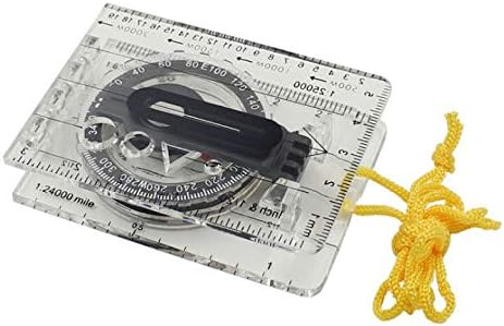 Xjjzs akrilni prozirni kompas na otvorenom samo-vožnju Karta mjernih kompasa Kompas za mjerenje