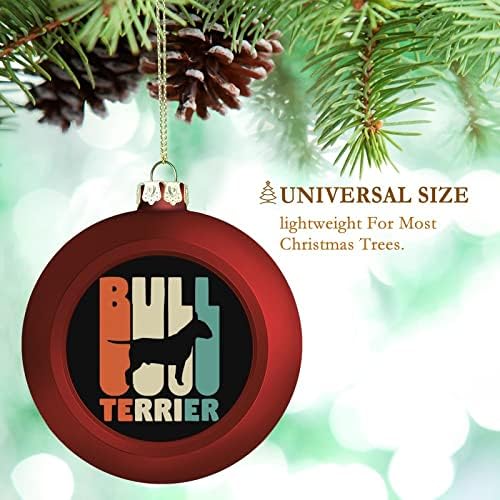 Vintage Bul Terijer Božić kugle Ornament Shatterproof za čari Božić Tree Hanging ukras