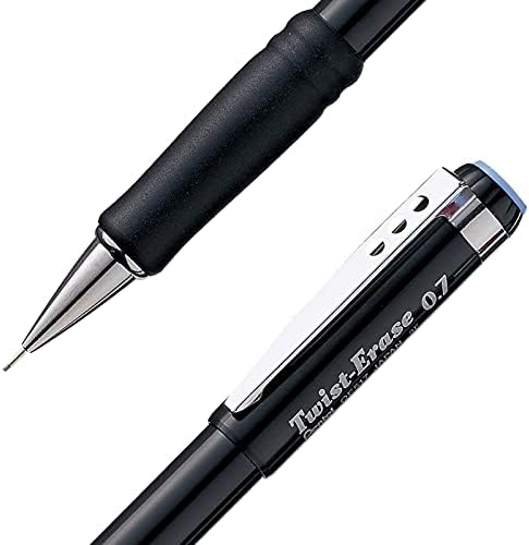 Pentel Twist-Erase III mehanička olovka, 0,7 mm, crna cijev, 12 paketa