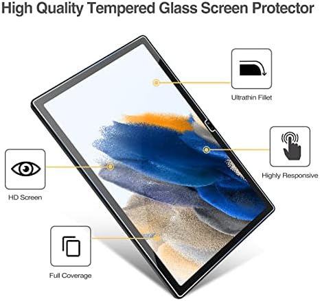 ProCase 2 paket Galaxy Tab A8 10.5 2022 zaštitnik ekrana X200 X205 X207 paket sa Galaxy Tab A8 10.5 Inch 2022 kućištem za tastaturu
