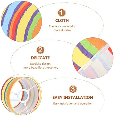 Tkanina Svjetiljka Rainbow Tkanina Moderna pokrivač za odjeću za dodatnu opremu DIY LAMP DECORACIJA SHADE RAINBOW NEON MJEŠAVANJE BOJE MALE SINASE