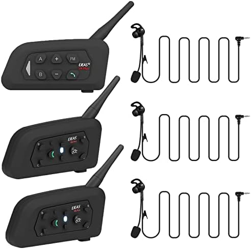 Mimirale sudac slušalice, sudija komunikacijski sustav sa slušalicama slušalica, V4 + 2V6 Bluetooth interfon za nogometnu fudbalsku rukomet -3pack