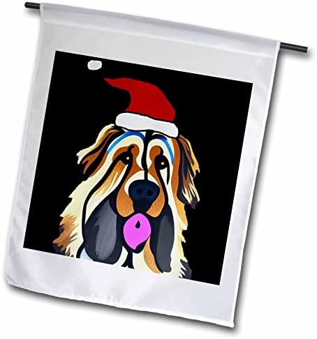 3drose Cool smiješna slatka šarena Leonberger pas Picasso stil Božić Art-zastave