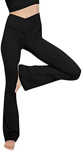 UODSVP ženske joge hlače seksi joga hlače visoki struk poprečni široki nog čvrste vježbe za vježbu yoga hlače