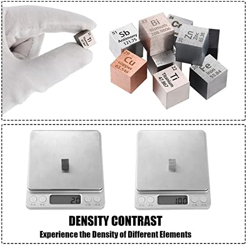 9 komada element Cube Set 10mm kocke gustine periodni sistem čista metalna kocka cink bakar bizmut hrom