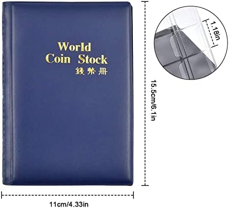 Uqiangy Album Book Džepni kolekcija držači za skladištenje 120 Posredovanje i organizatori pod
